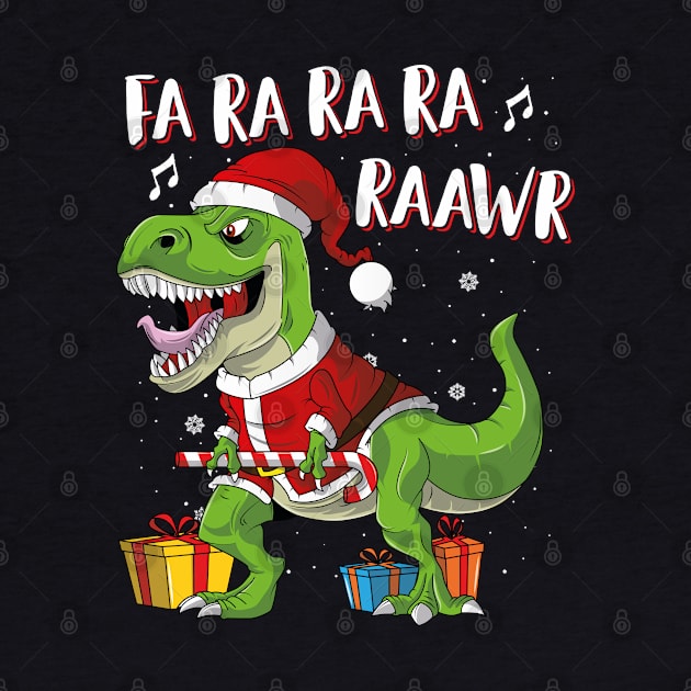 Fa Ra Ra Ra Ra Rawr Santa Dinosaur T Rex Funny Christmas by trendingoriginals